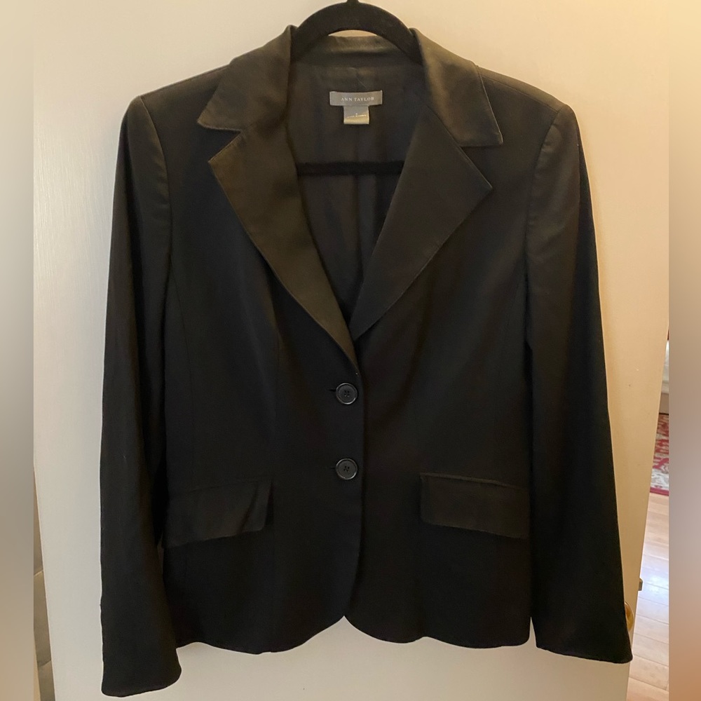 ANN TAYLOR Long Sleeves Black Women’s Blazer